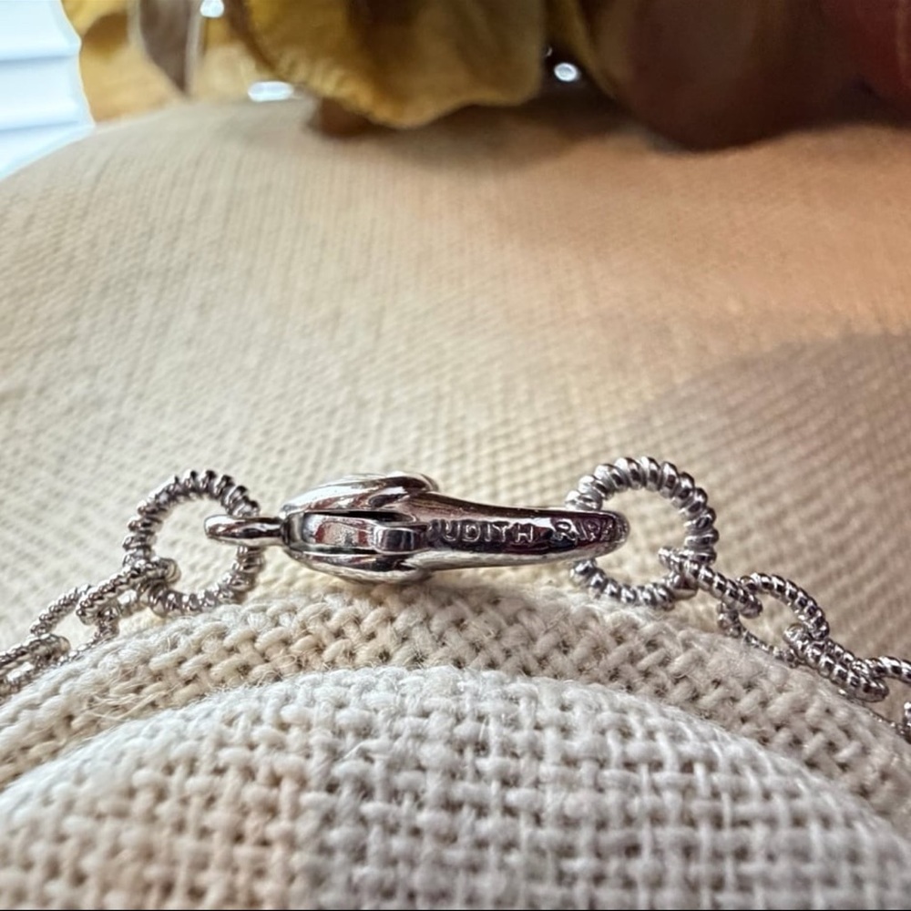 Judith Ripka Silver Chain Necklace with Heart Accents - Picture 4 of 8